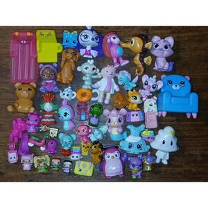 Lot of Hatchimals + LPS ,Shopkins + Others Figures Mixed Cute Toy Lot